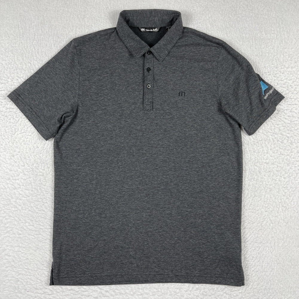 Travis Mathew Polo Shirt Mens Large Gray Golf Preppy Casual Travel Workwear‎